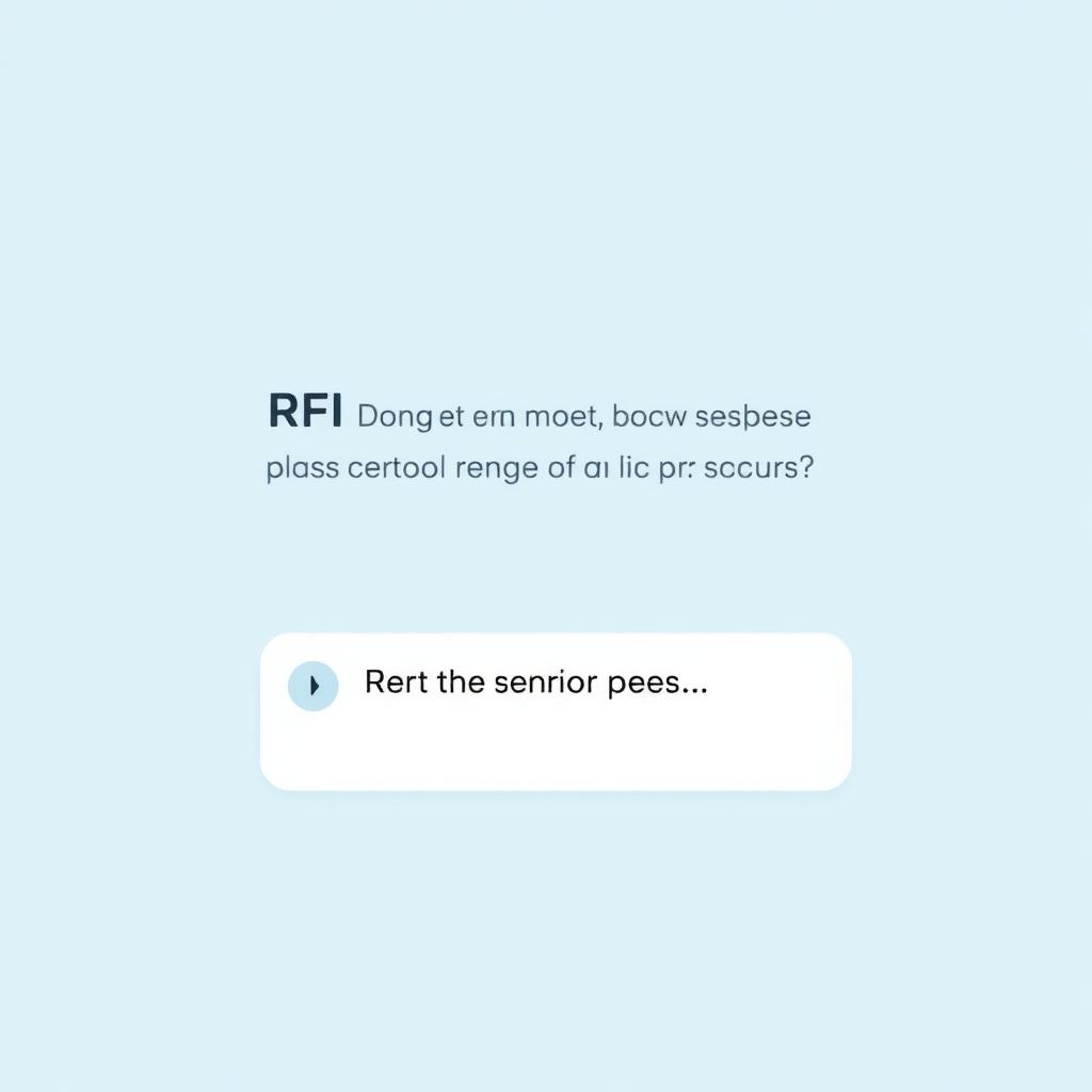 RFI question card with response preview